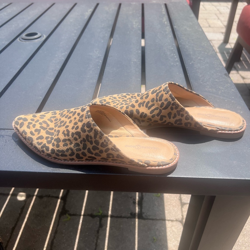 Cheetah Brown Mules Comfortable Slip-On Shoes